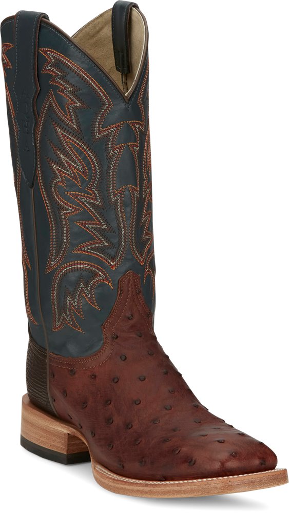 AQ8041 Justin Doc Bar Ostrich Boot