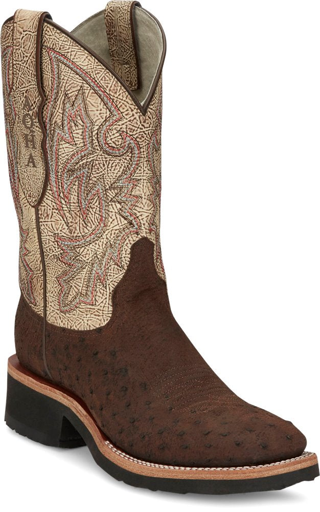 AQ8144 Justin Peppy San Badger SM Ostrich Boot