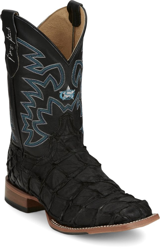 GR5708 Justin Ocean Front Black Pirarucu Boot