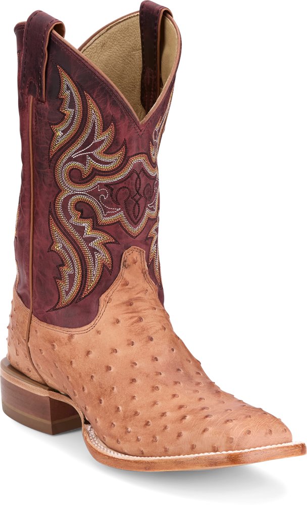 JE5170 Justin Mosley Full Quill Ostrich Boot