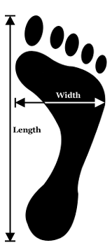 foot width d