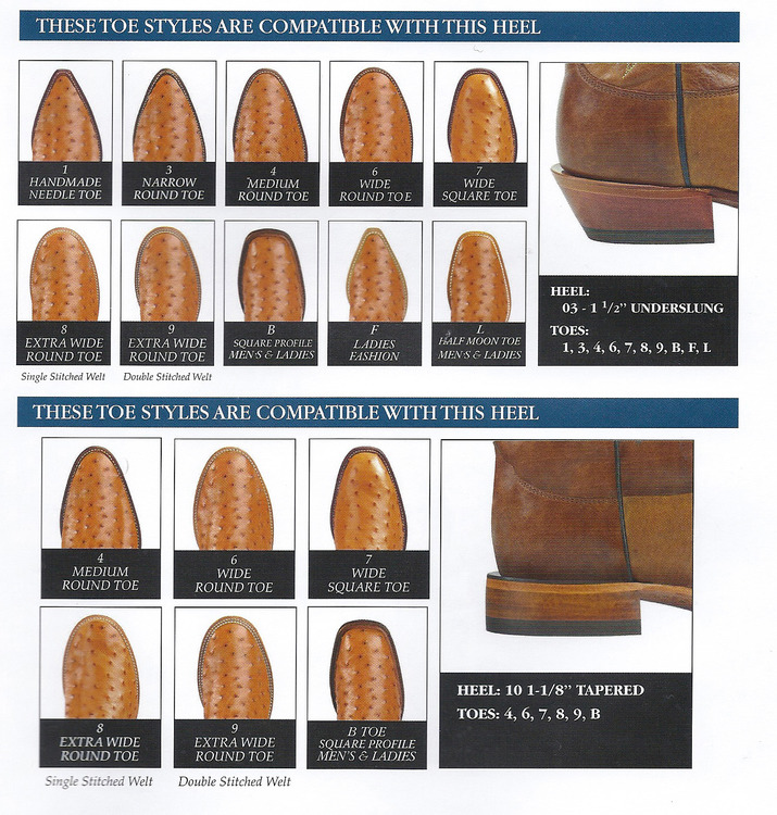 different types of cowboy boots