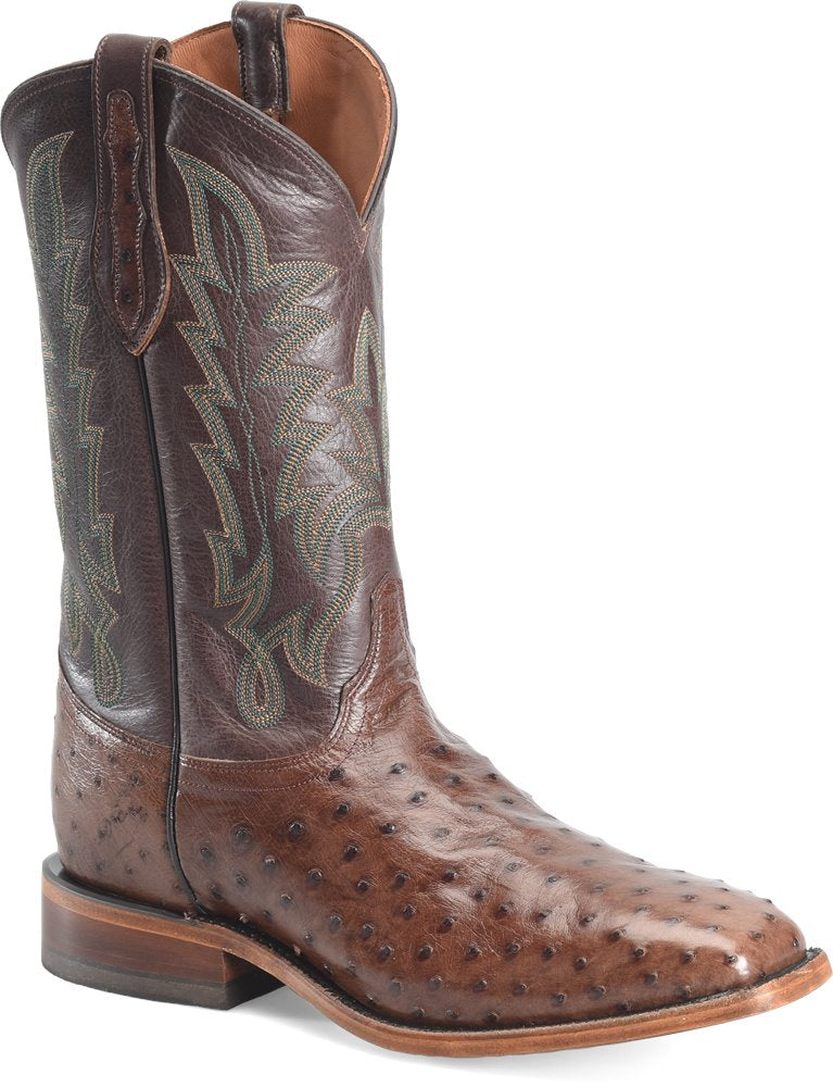 GR5334 Justin Rancher Brown Full Quill Ostrich Boot