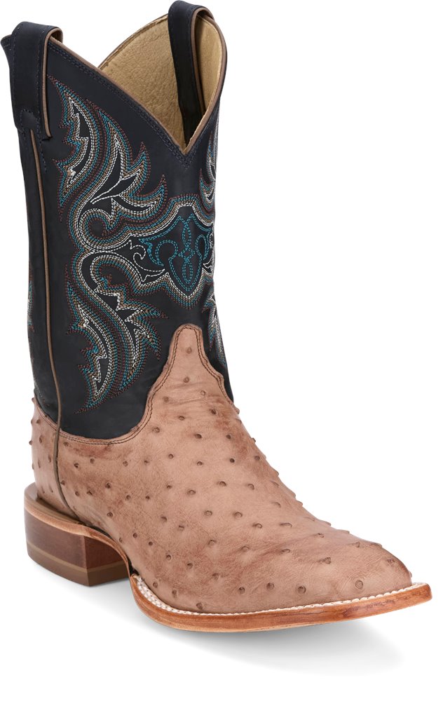 JE5172 Justin Mosley Full Quill Ostrich Boot